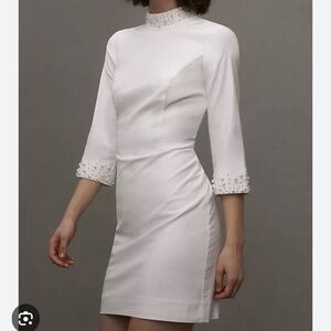 Anthropologie BHLDN white embellished dress